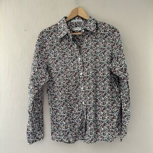 VTG Orvis Womens Floral Button Up Top Size 10 Ditsy Feminine Office Academia